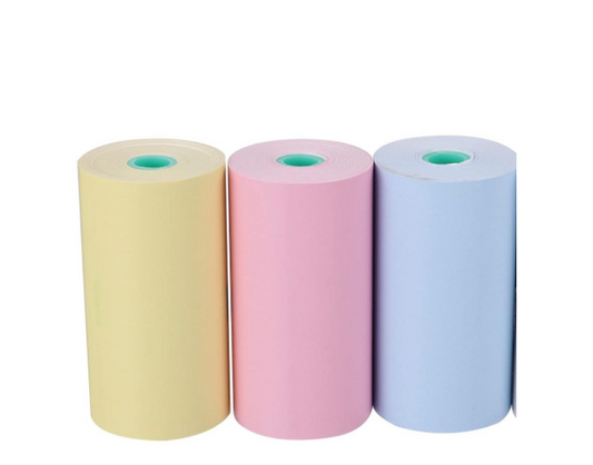 3 Colour Thermal Paper Rolls for Mini Printers (57x25mm) Notes Receipts