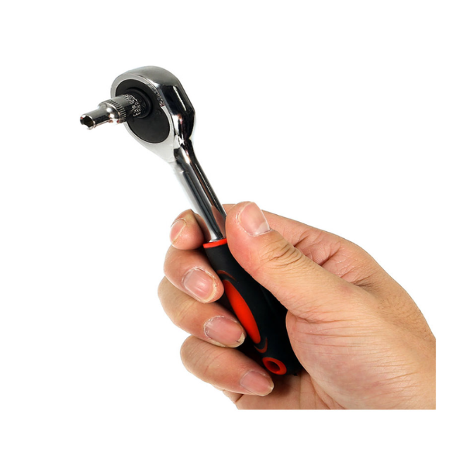 46 Piece Professional Socket Wrench Tool Set -Red