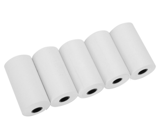 5 Rolls Continuous Sticker Paper 57x25mm Mini Thermal Printer Self Adhesive