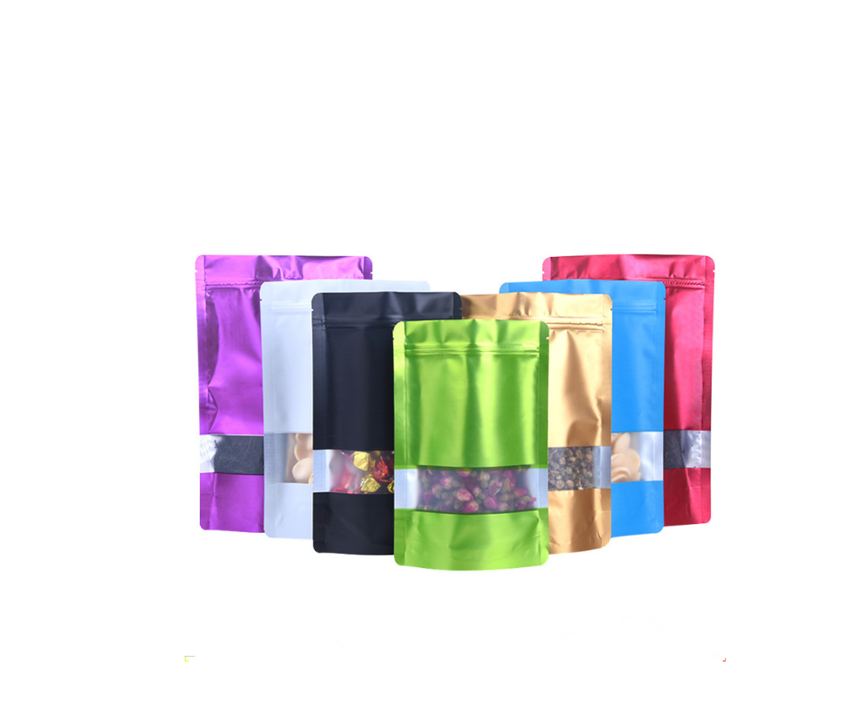 100 pack Resealable Colour Holographic Stand up Pouch Gift Package 15x22cm