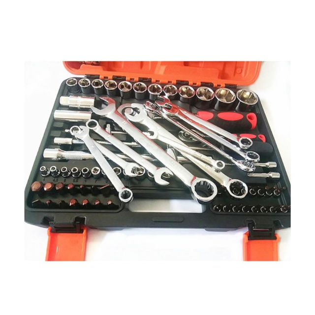 82 Piece Socket Automobile Wrench Auto Combination Set Toolbox