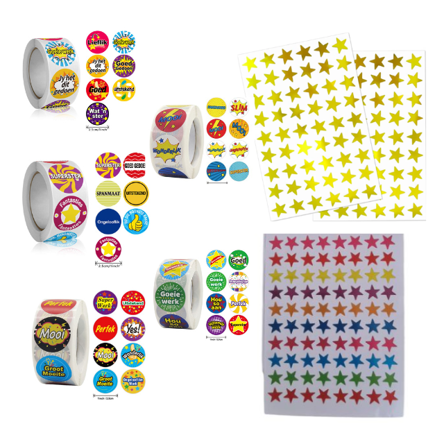 Afrikaans Teacher School stickers(2500 stickers) & 2 Star Stickers rewards