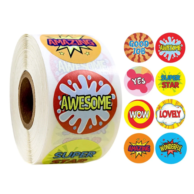 16 Pack English Teacher Grading Sticker Combo (R16 per roll)