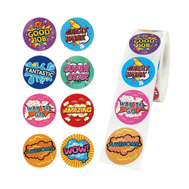 16 Pack English Teacher Grading Sticker Combo (R16 per roll)