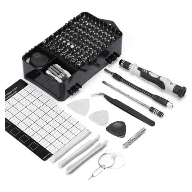 115 in 1 Multipurpose Precision Screwdriver Bits Set - Light Grey