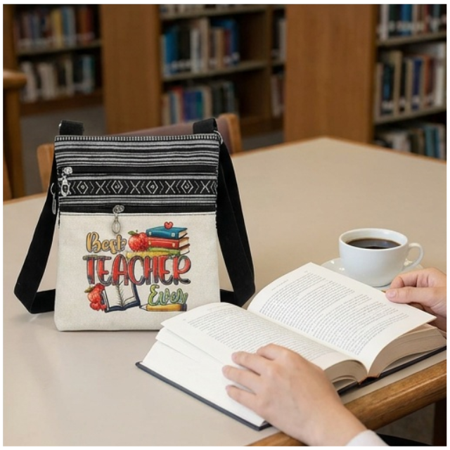 3 Piece Teacher Appreciation Gift Bag Set - Best Teacher Apple Design