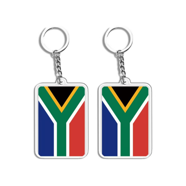 South Africa Flag Acrylic Keychain