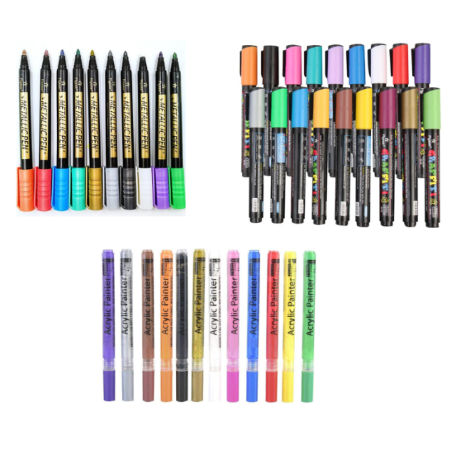 3PK Combo Acrylic Paint & Metallic Makers 10/12/18 Set