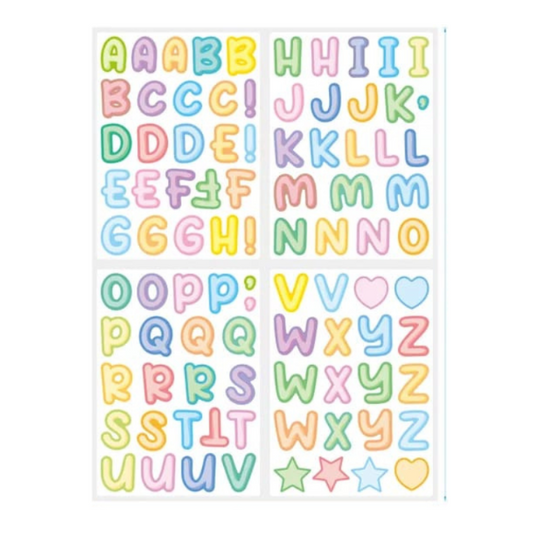 Multi Colour Alphabet Stickers school -900 Stickers