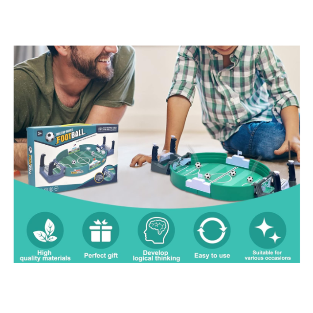Mini Table Top Football Game Portable Soccer Arena Sport Kids Activity 42cm