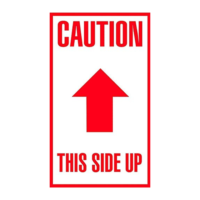 This Side Up Caution Arrows Label Fragile Packing Sticker -5.5 x 8cm 500pcs