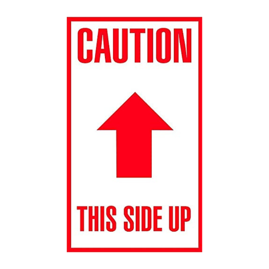 This Side Up Caution Arrows Label Fragile Packing Sticker -5.5 x 8cm 500pcs