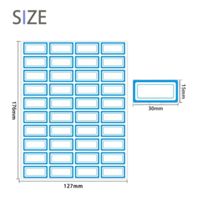 20 Sheets 40 p/sheet 800 Label Sticker Self-Adhesive Writable School Book