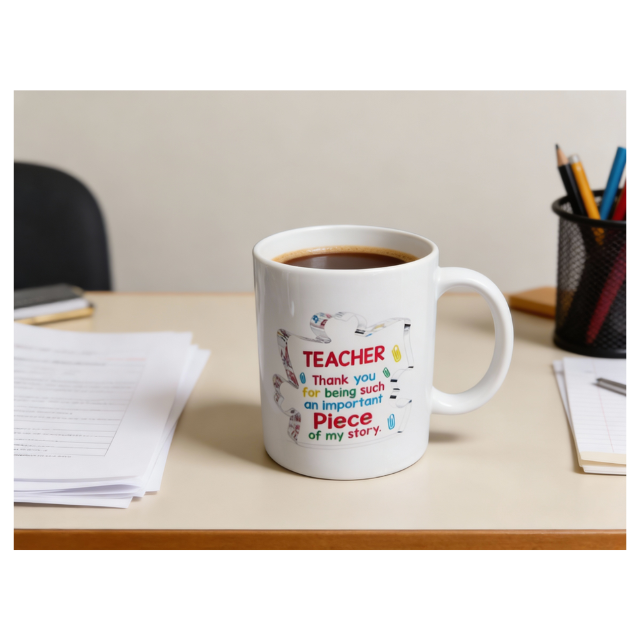 2PK Teacher Appreciation Thank You Mug and Tote Bag Gift Set
