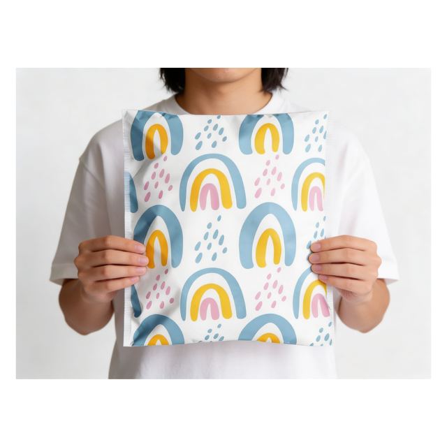 100 Polymailers Packaging 25x33cm Self-Adhesive GiftBag Sweet Rainbow Print