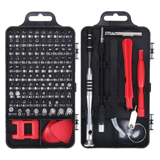 115 in 1 Multipurpose Precision Screwdriver Bits Set - Red