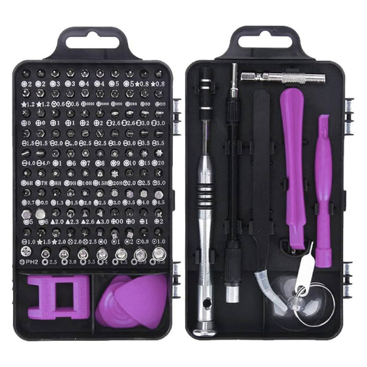 115 in 1 Multipurpose Precision Screwdriver Bits Set - Purple