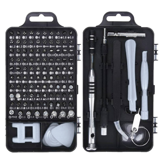 115 in 1 Multipurpose Precision Screwdriver Bits Set - Grey