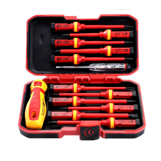 13 in 1 Orange Insulated Household Electrician Screwdriver Set