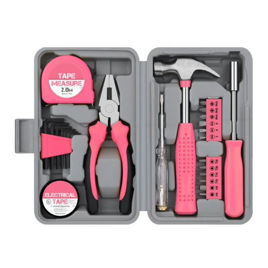 24pc Pretty in Pink Home Repair Kit Tools For Her