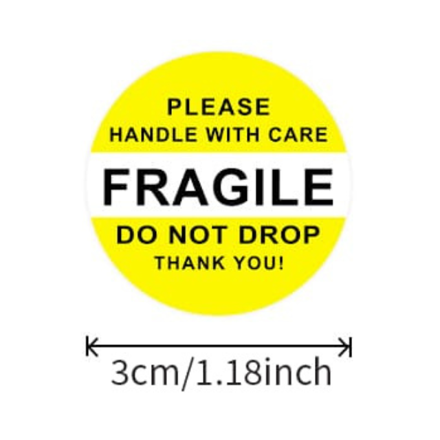 Handle with Care Do Not Drop Warning Sticker Labels Roll 3cm 500pc
