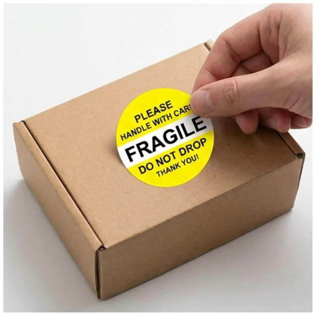2PK Combo Do Not Drop 3cm & Fragile Handle Care Sticker Roll 5x8cm 500p/r