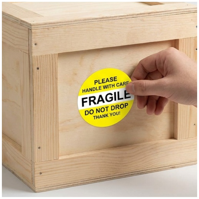 2PK Combo Do Not Drop 3cm & Fragile Handle Care Sticker Roll 5x8cm 500p/r