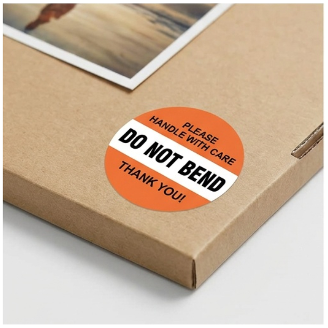 Do Not Bend High-Visibility Orange Warning Labels Sticker Roll 3cm- 500pc