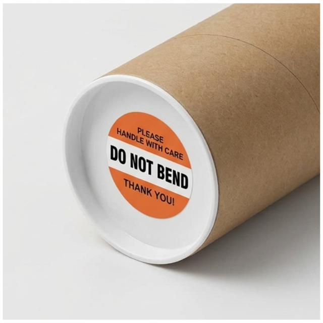Do Not Bend High-Visibility Orange Warning Labels Sticker Roll 3cm- 500pc
