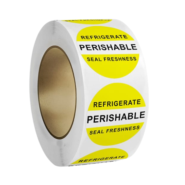 Refrigerate Perishable Food Safety Labels Sticker Roll 3cm 500pc