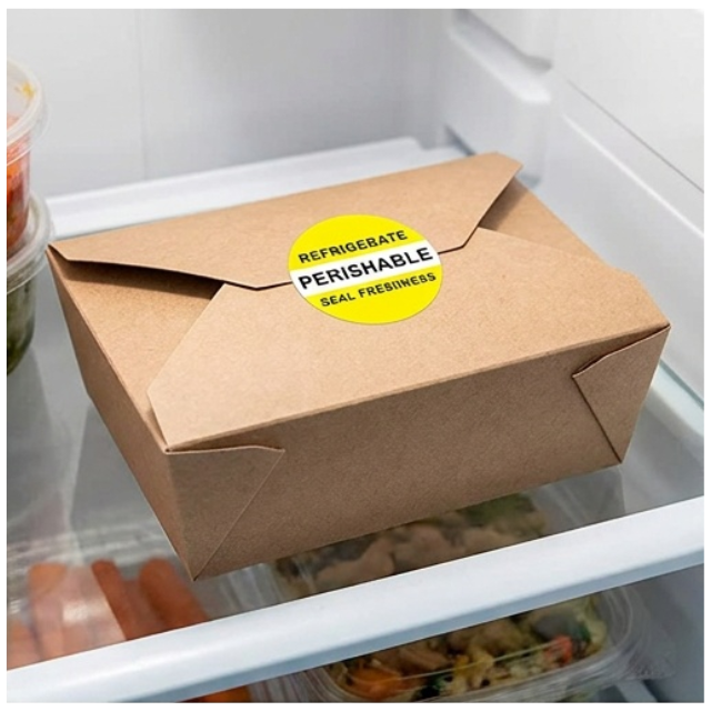 Refrigerate Perishable Food Safety Labels Sticker Roll 3cm 500pc