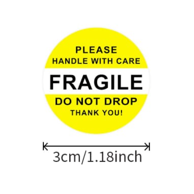 2PK Combo Do Not Drop 3cm & Fragile Handle Care Sticker Roll 5x8cm 500p/r