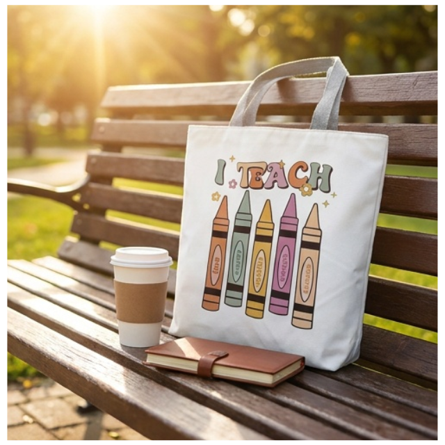 Teacher Appreciation Tote Bag 27x37cm - I Teach Love & Kindness