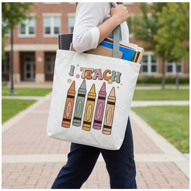 Teacher Appreciation Tote Bag 27x37cm - I Teach Love & Kindness