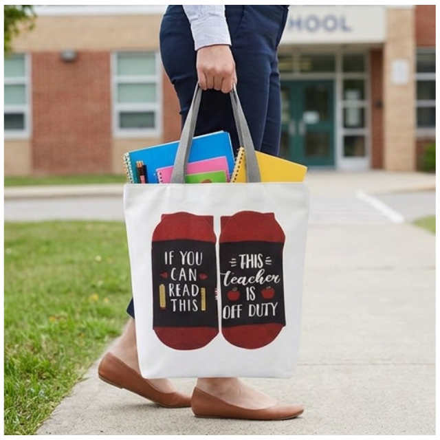 Teacher Appreciation Tote Bag 27x37cm - Teacher Off Duty