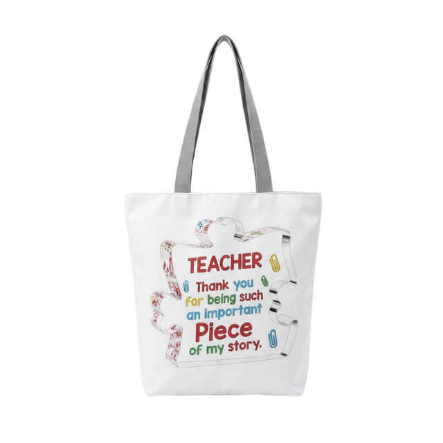 Teacher Appreciation Tote Bag 27x37cm - Piece Of Puzzle