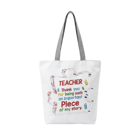 Teacher Appreciation Tote Bag 27x37cm - Piece Of Puzzle