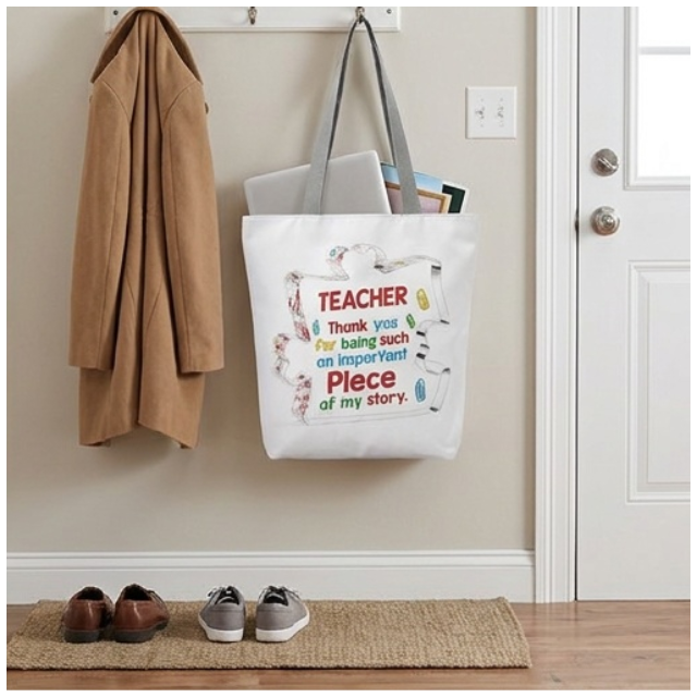 Teacher Appreciation Tote Bag 27x37cm - Piece Of Puzzle