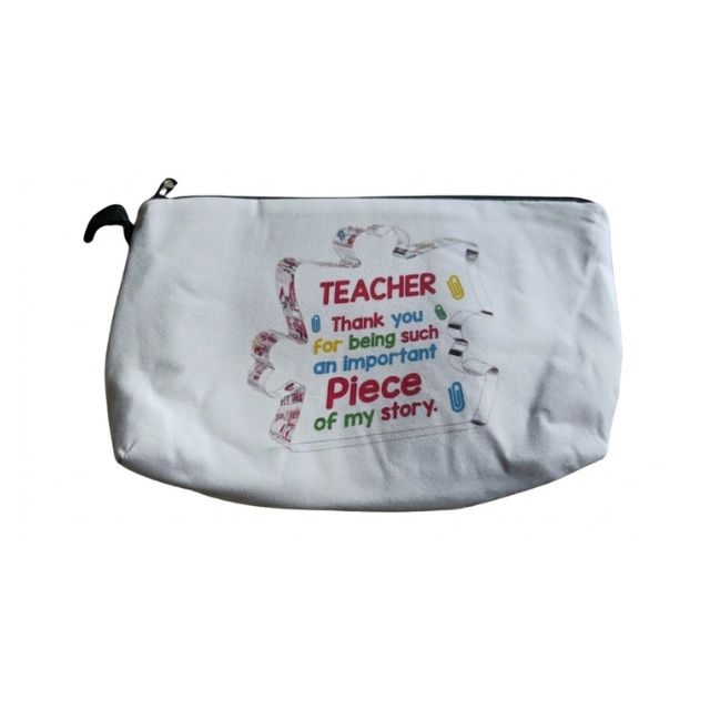 3 Piece Teacher Appreciation Gift Bag Set - Piece Of Puzzle Design