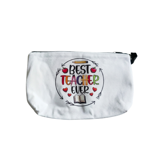 Teacher Cosmetic Bag Makeup & Stationery Pouch 22x13.5cm- Best Teacher Book
