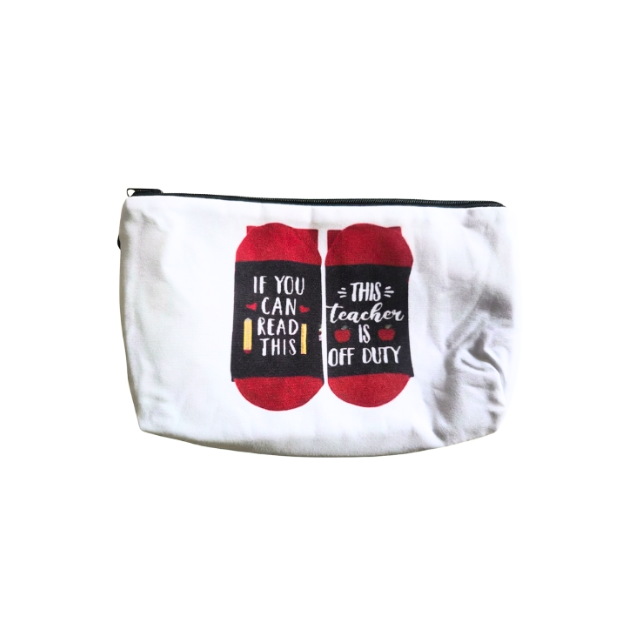 Teacher Cosmetic Bag Makeup & Stationery Pouch 22x13.5cm - Off Duty