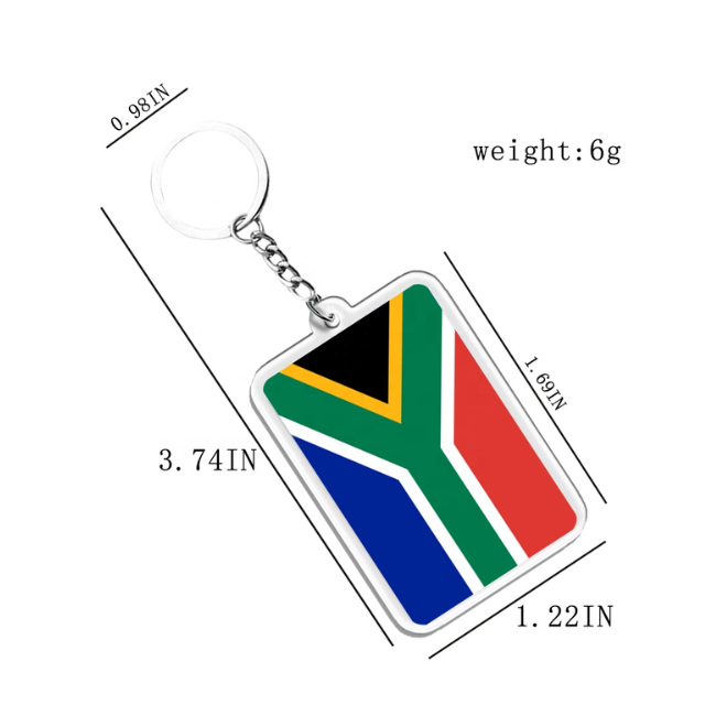 South Africa Flag Acrylic Keychain