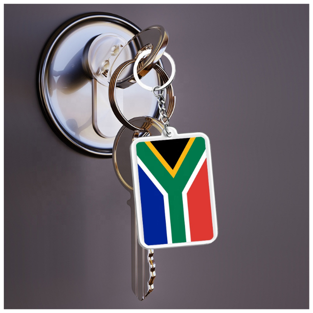 South Africa Flag Acrylic Keychain