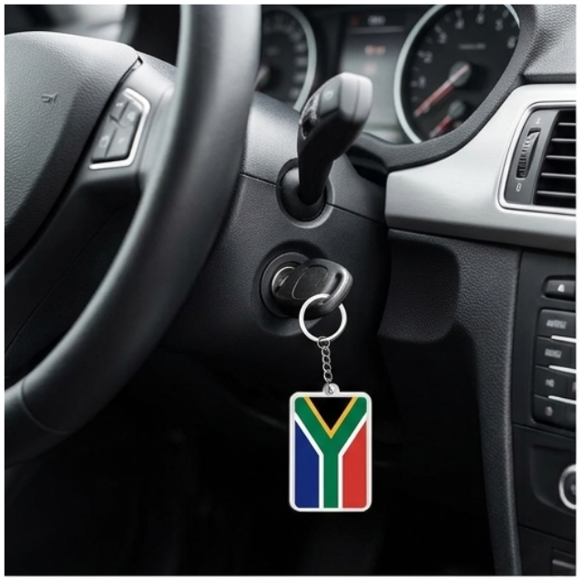 South Africa Flag Acrylic Keychain