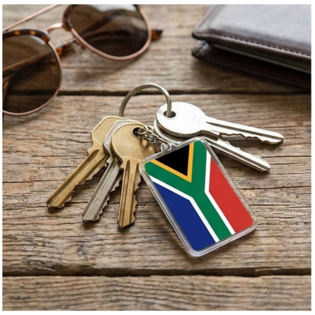 South Africa Flag Acrylic Keychain