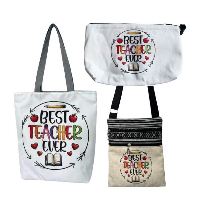 3 Piece Teacher Appreciation Gift Bag Set - Best Teacher Book Design