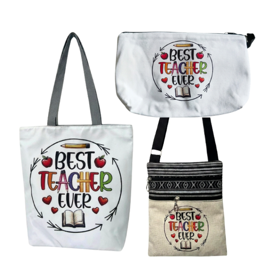 3 Piece Teacher Appreciation Gift Bag Set - Best Teacher Book Design