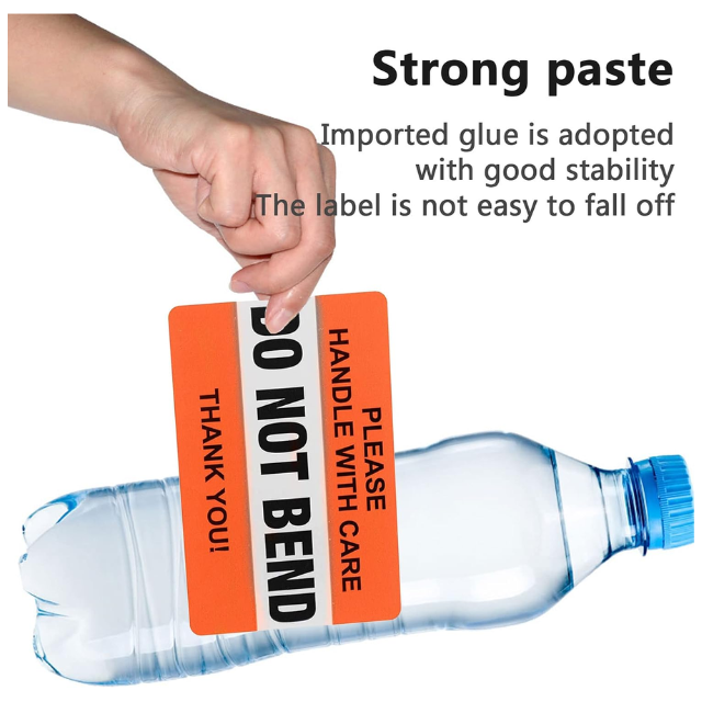 2PK Combo Do Not Bend & Fragile Warning Labels Sticker Roll 5x8cm- 500p/r