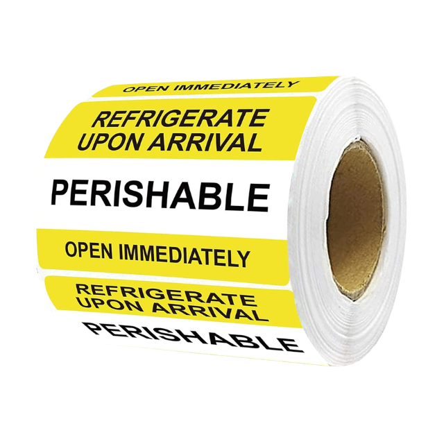 Refrigerate Perishable Food Safety Labels Sticker Roll 5x8cm 500pc