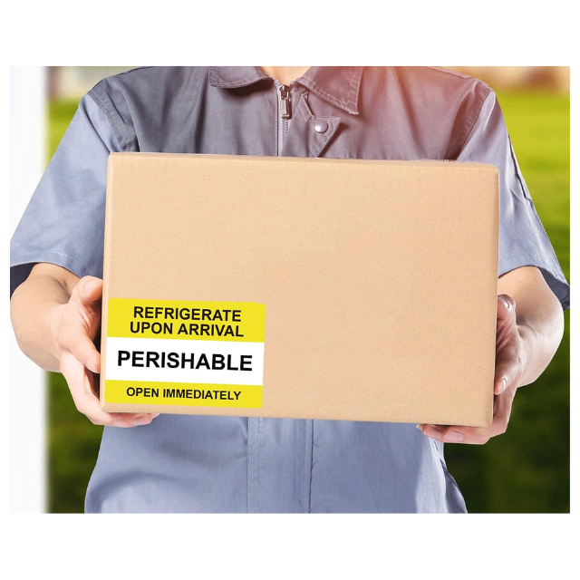 Refrigerate Perishable Food Safety Labels Sticker Roll 5x8cm 500pc